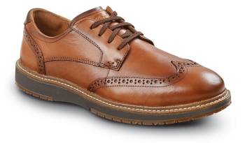Men's Cognac Vibe Work MaxTRAX® Steel Toe SRO Dress Shoe
