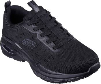 SKECHERS Work SK200220BLK Skech-Air Ventura, Men's, Black, Soft Toe, EH, Slip Resistant, Work Shoe