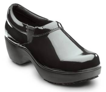Women's Black Patent Geneva MaxTRAX® Soft Toe Clog