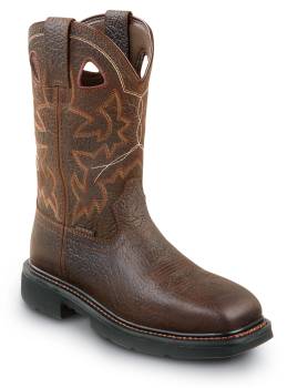 Men's Dark Brown Carthage MaxTRAX® Steel Toe Waterproof Wellington