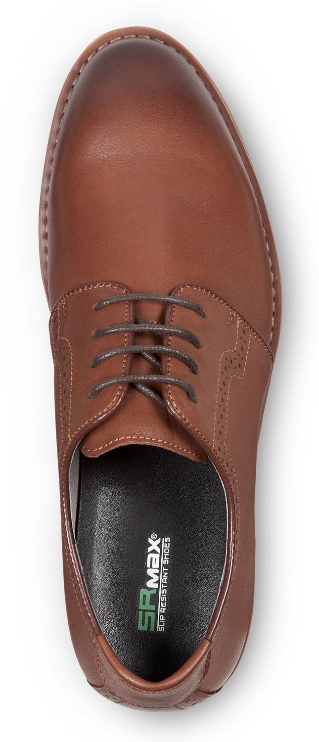 alternate view #4 of: Men's Brown/White Beaufort MaxTRAX® Soft Toe Dress Shoe